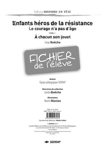 Enfants heros de la resistance - fichier