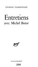 Entretiens avec Michel Butor