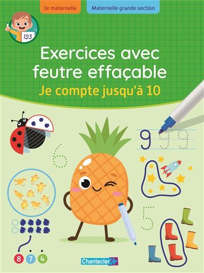 Exercices avec feutre effaçable - Je compte jusqu'à 10