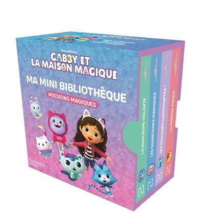Gabby et la maison magique - Ma mini bibliothèque - Missions magiques Mini bibliothèque 4 livres tout-carton