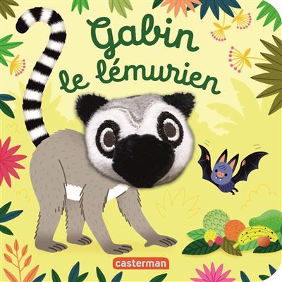 Gabin le Lémurien Livre marionnette pour bébé - dès 3 mois