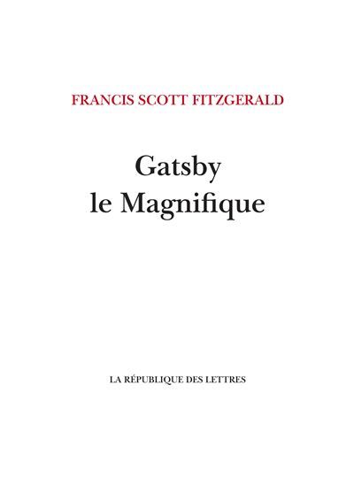 Gatsby le Magnifique - Victor Llona