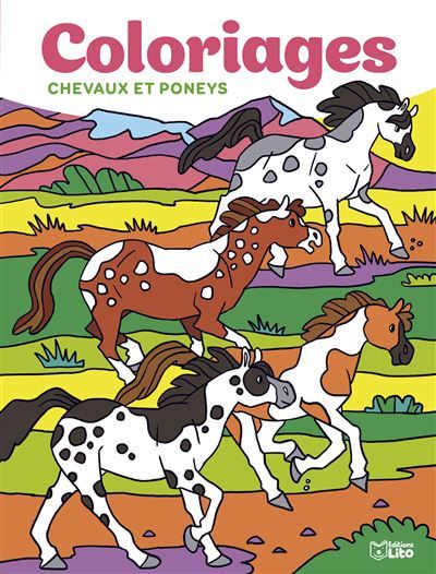 Grands coloriages chevaux pone