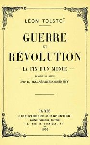 Guerre et révolution : $b La fin d'un monde