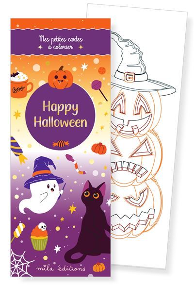 Happy Halloween - Mes petites cartes à colorier 35 illustrations à personnaliser