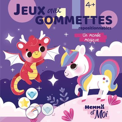 Hemma et Moi - Jeux avec gommettes - Un monde magique - repositionnables -  Ahorine