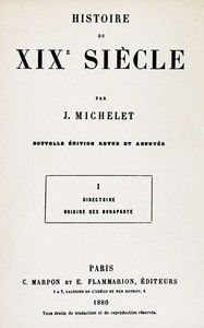 Histoire du XIXe siècle (volume 1/3) : $b I. Directoire. Origine des Bonaparte