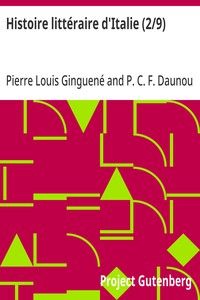 Histoire littéraire d'Italie (2/9)