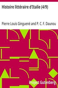 Histoire littéraire d'Italie (4/9)