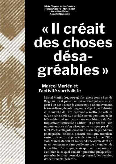 Couverture de « Il créait des choses désagréables » Marcel Mariën et l'activité surréaliste par François Coadou