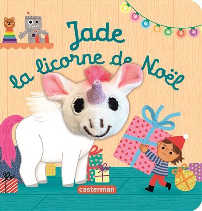Jade la licorne de Noël Livre marionnette pour bébé - dès 3 mois