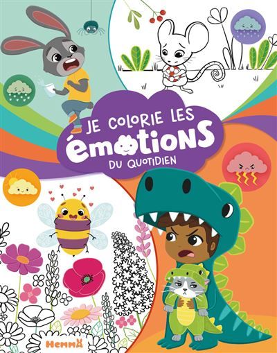 Je colorie les émotions du quotidien - Avec stickers - Valérie Deneufchatel