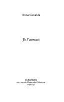 Je l'aimais
