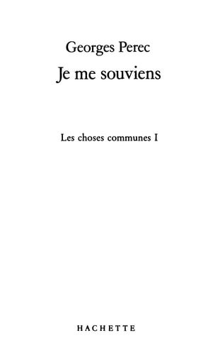 Je me souviens