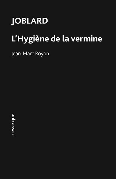 Joblard l'hygiène de la vermine 2022