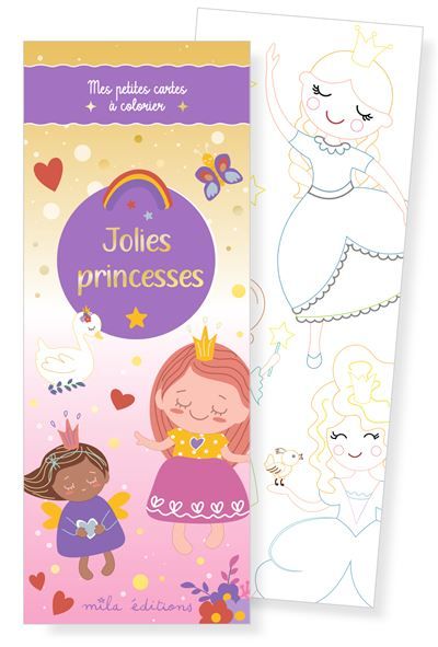 Jolies princesses - Mes petites cartes à colorier 35 illustrations à personnaliser