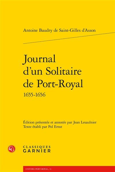 Journal d'un Solitaire de Port-Royal