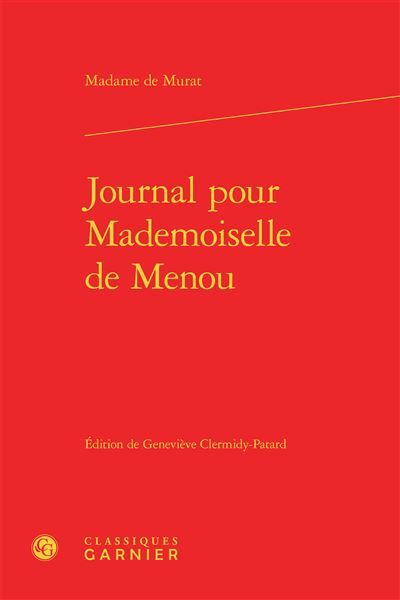 Journal pour Mademoiselle de Menou