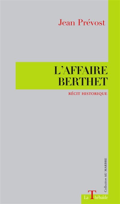 L'affaire berthet