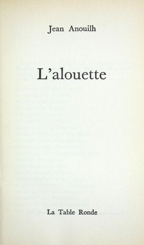 L'Alouette (French Edition)