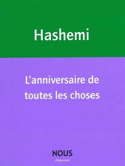 L'anniversaire de toutes les choses