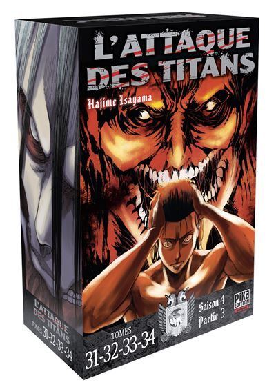 L'Attaque des Titans Coffret T31 à T34 Coffret 4 tomes