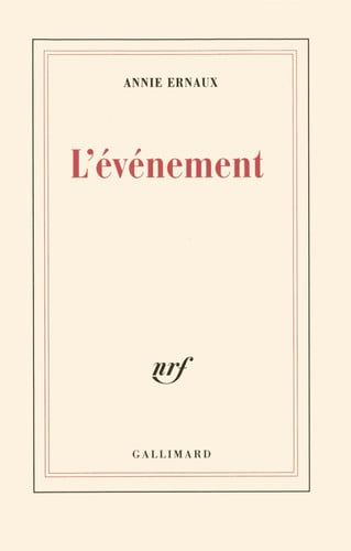 Couverture de L'événement par Ernaux, Annie