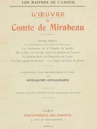 L'oeuvre du comte de Mirabeau
