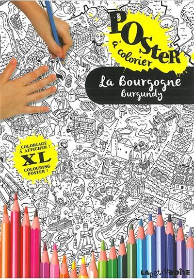 La bourgogne poster coloriage Poster coloriage