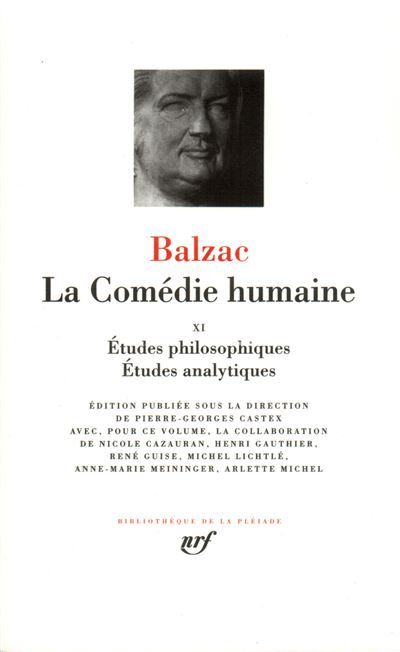 La Comédie humaine Tome 11  Etudes philosophiques Maître Cornélius L'élixir de longue vie