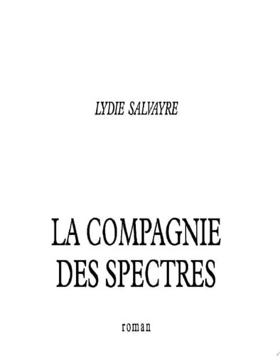 La Compagnie des spectres - Prix Novembre 1997