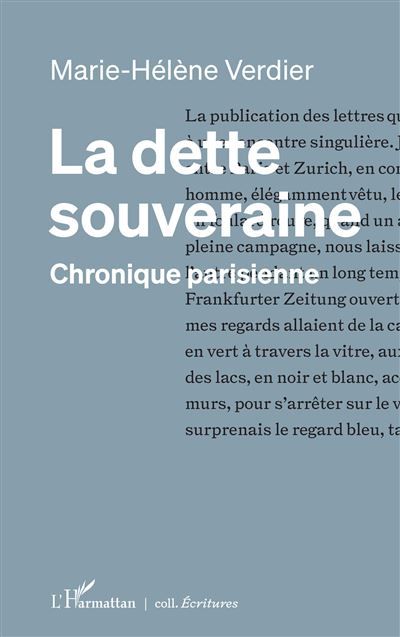 La dette souveraine Chronique parisienne