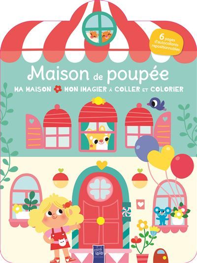 La maison de poupée coller colorier Ma maison, mon imagier à coller et à colorier