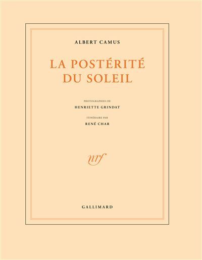 Couverture de La Postérité du soleil par Albert Camus