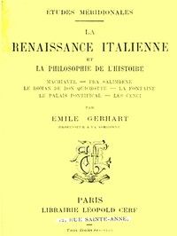 La Renaissance Italienne et la Philosophie de l'Histoire