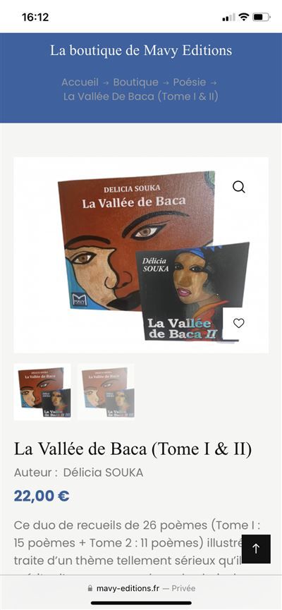 La vallée de Baca 2 Volumes, Tomes 1 et 2