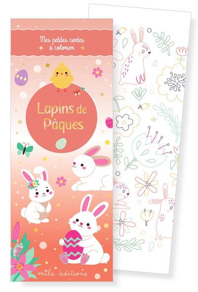Lapins de Pâques - Mes petites cartes à colorier 35 illustrations à personnaliser