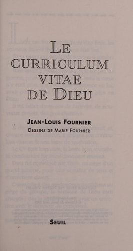 Le Curriculum vitae de Dieu