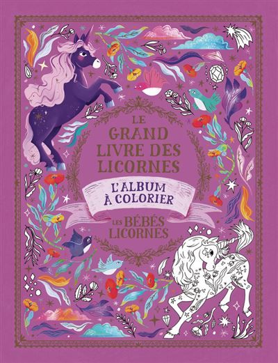 Le grand livre des licornes - Les bébés licornes L'album à colorier
