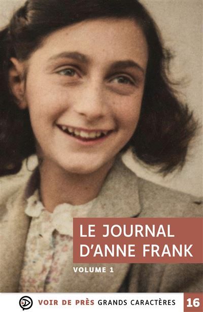 Le journal d'anne frank (2 volumes) Grands caractères, édition accessible pour les malvoyants