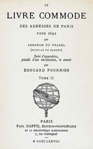 Le livre commode des adresses de Paris pour 1692, tome 2/2