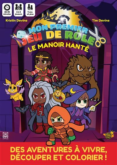 Le Manoir hanté, mon premier jeu de rôle, une aventure à colorier Mon premier. jeu de rôle, une aventure à colorier
