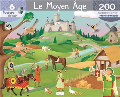 Le Moyen-Âge - Six grands décors accompagnés de 200 autocollants