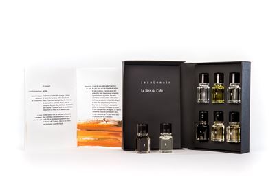 Le Nez du Café 6 arômes Tentation en français Version tentation Coffret en carton avec livret