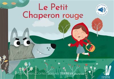 Le petit chaperon rouge Livre sonore bébé à toucher dès 6 mois avec grandes piles AAA alcalines incluses