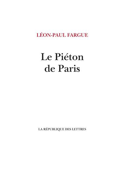 Le Piéton de Paris