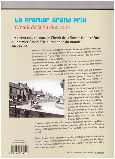 Le Premier Grand Prix Circuit de la Sarthe, 1906 Sarthe 1906