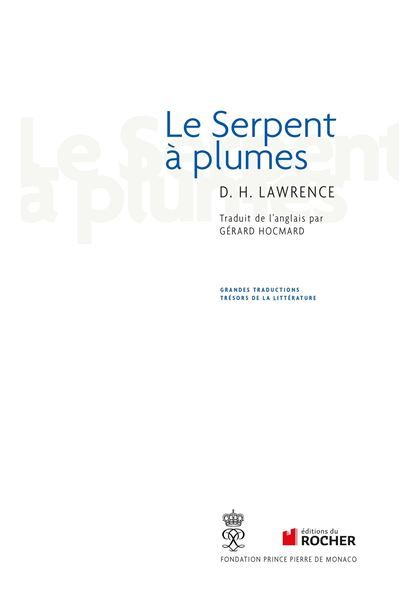 Le Serpent à plumes - D. H. (David Herbert) Lawrence