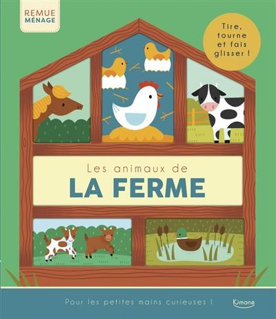 Les animaux de la ferme - Tire, tourne et fais glisser ! - Andy Passchier