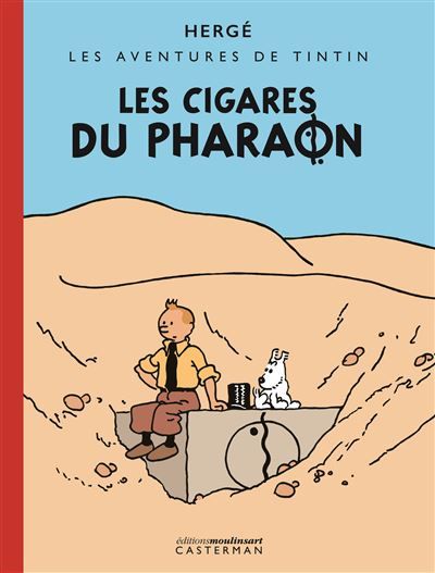 Les Cigares du Pharaon Édition noir et blanc colorisée